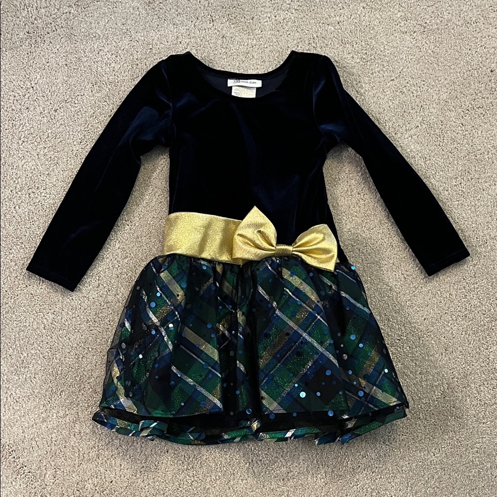 Bonnie Jean Navy Velvet Dress